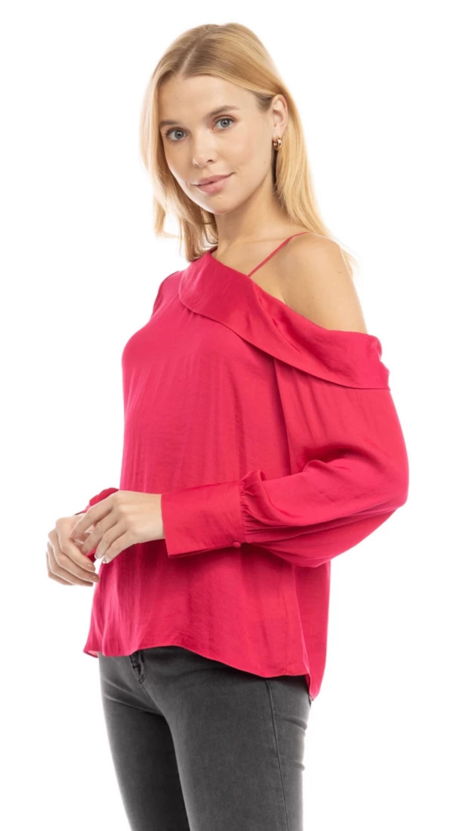 ASYMMETRIC SHOULDER BLOUSE