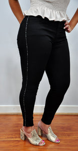 LEOPARD PIPING SKINNY