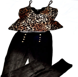 ANIMAL PRINT CAMISOLE WITH CROCHET