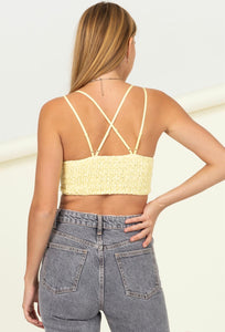LACE CROPPED CAMI TOP