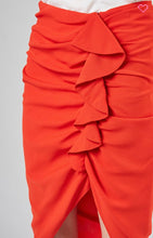 FRONT SIDE FUFFLE DETAIL SKIRT