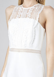 LACE DETAIL SLEEVELESS ROMPER