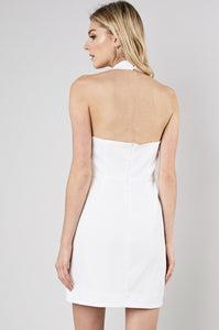 DRESS WHITE BUCKLE DETAIL