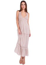 Daphne' Halter Maxi Dress Baby Beige