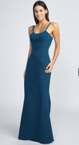 FITTED CROSS BACK MAXI DRESS