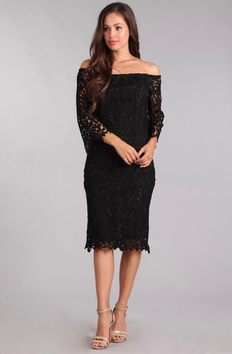 LONG SLEEVE LACE DRESS